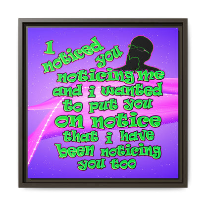 noticed you noticing - framed canvas art (purple-pink wave)