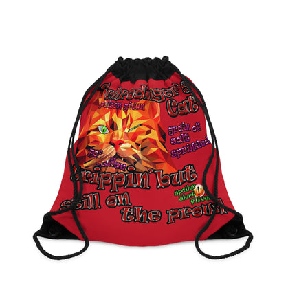 schrodinger's cat - Drawstring Bag (dark red)