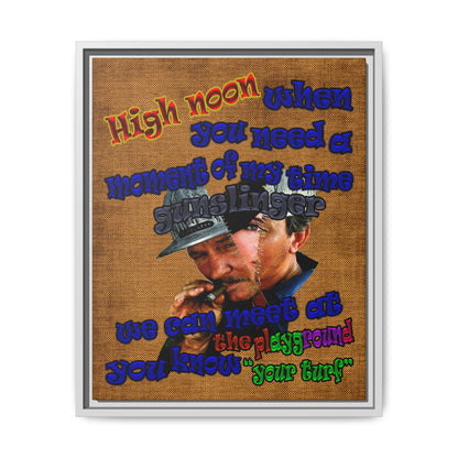 high noon - framed canvas art (brown papyrus)