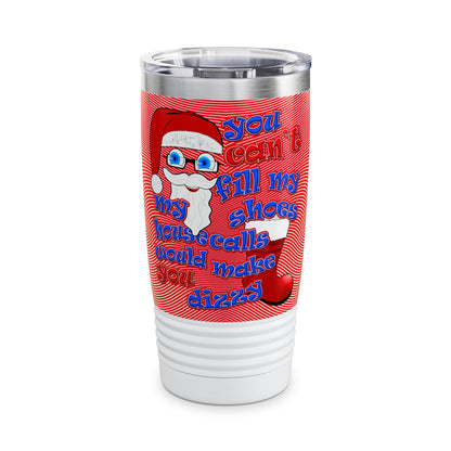 santa's shoes - Ringneck Tumbler, 20oz (yellow-orange wave)