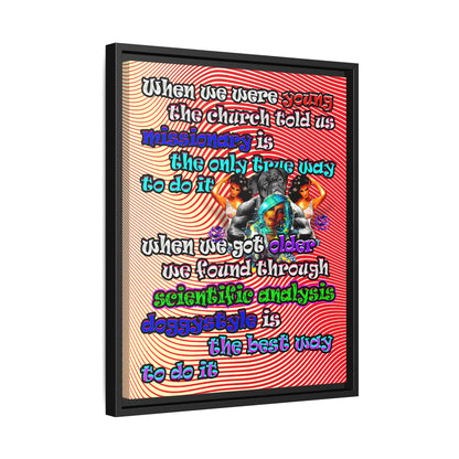 doggystyle - framed canvas art (yellow-orange wave)