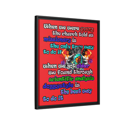 doggystyle - framed canvas art (red)