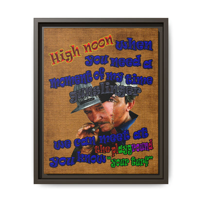 high noon - framed canvas art (brown papyrus)