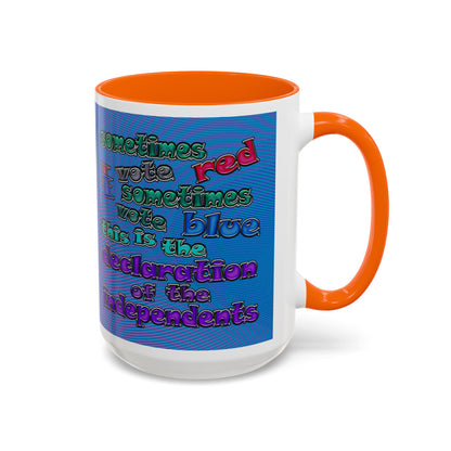 declaration of the independents - Accent Mug (light blue-purple wave)
