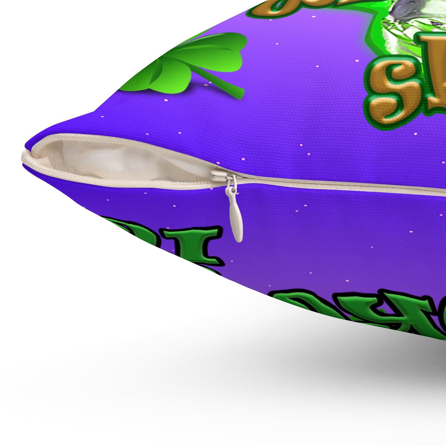 celtics logo - Spun Polyester Square Pillow - (purple-pink wave)