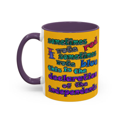 declaration of the independents - Accent Mug (yellow)