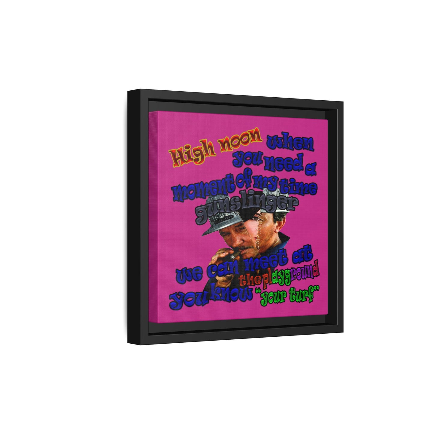 high noon - framed canvas art (pink)