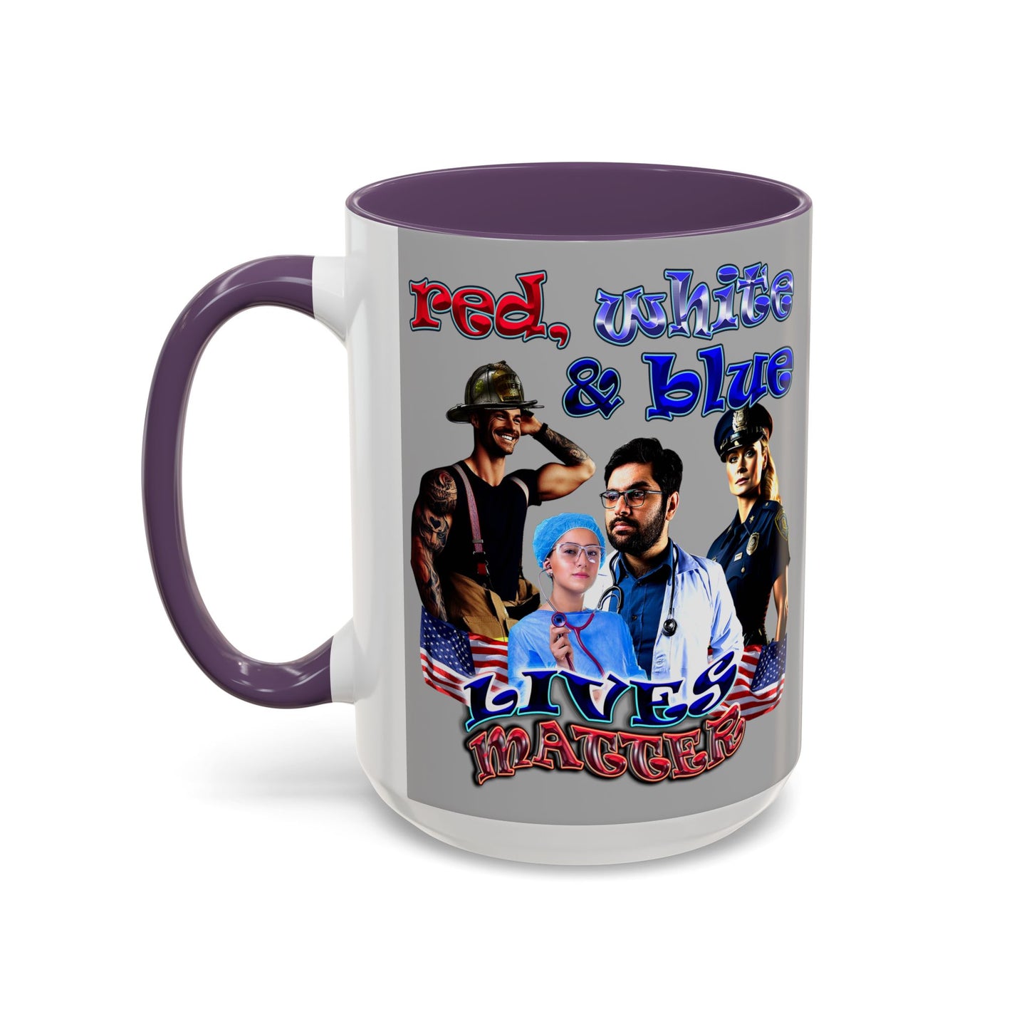 rw&b lives matter - Accent Mug (light grey)