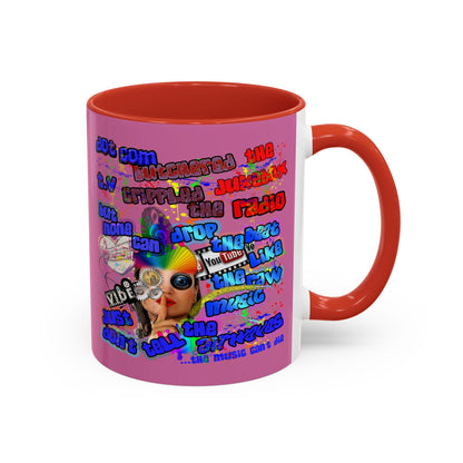 drop the beat - Accent Mug (light pink)