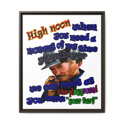 high noon - framed canvas art (white)
