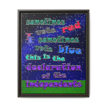 declaration of the independents - framed canvas art ('snoops' background)