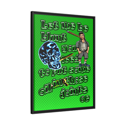 og - framed canvas art (logo green)