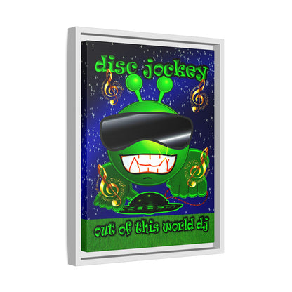 disc jockey - framed canvas art ('snoops' background)