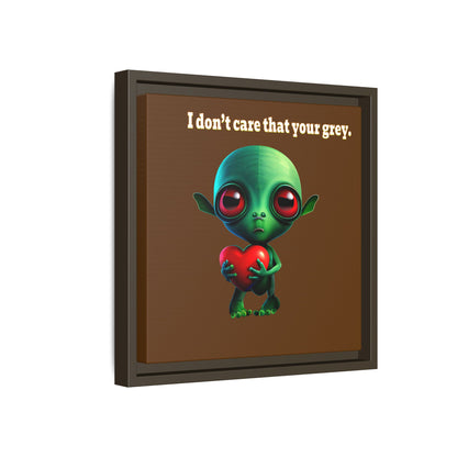 I don't care that your grey - framed canvas art (brown)