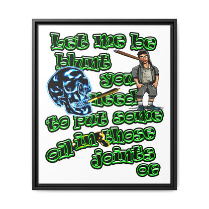 og - framed canvas art (white)