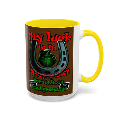 my luck - Accent Mug (brown)