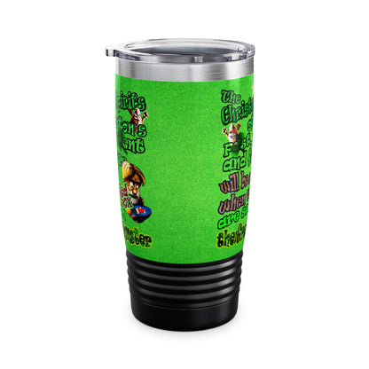 christmas spirits of boston - Ringneck Tumbler, 20oz (green turf)
