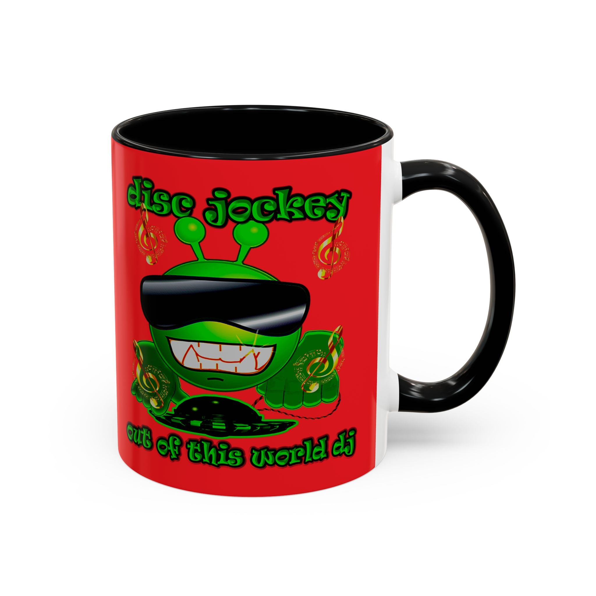disc jockey - Accent Mug (red)