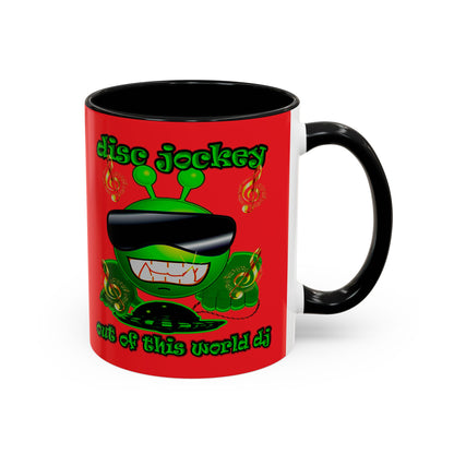 disc jockey - Accent Mug (red)