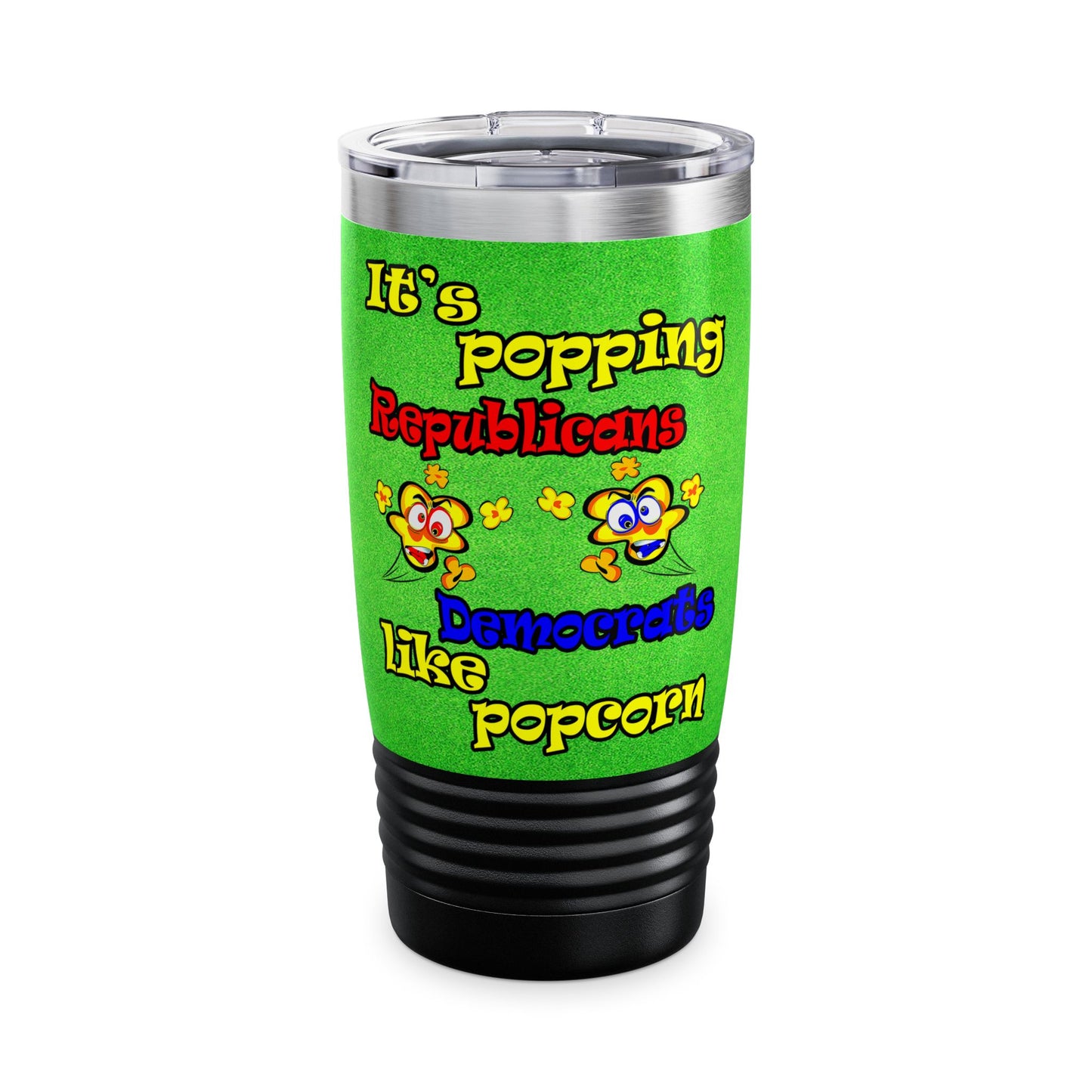 popping like popcorn - Ringneck Tumbler, 20oz (green turf)