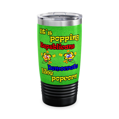popping like popcorn - Ringneck Tumbler, 20oz (green turf)