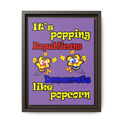 popping like popcorn - framed canvas art (light purple)