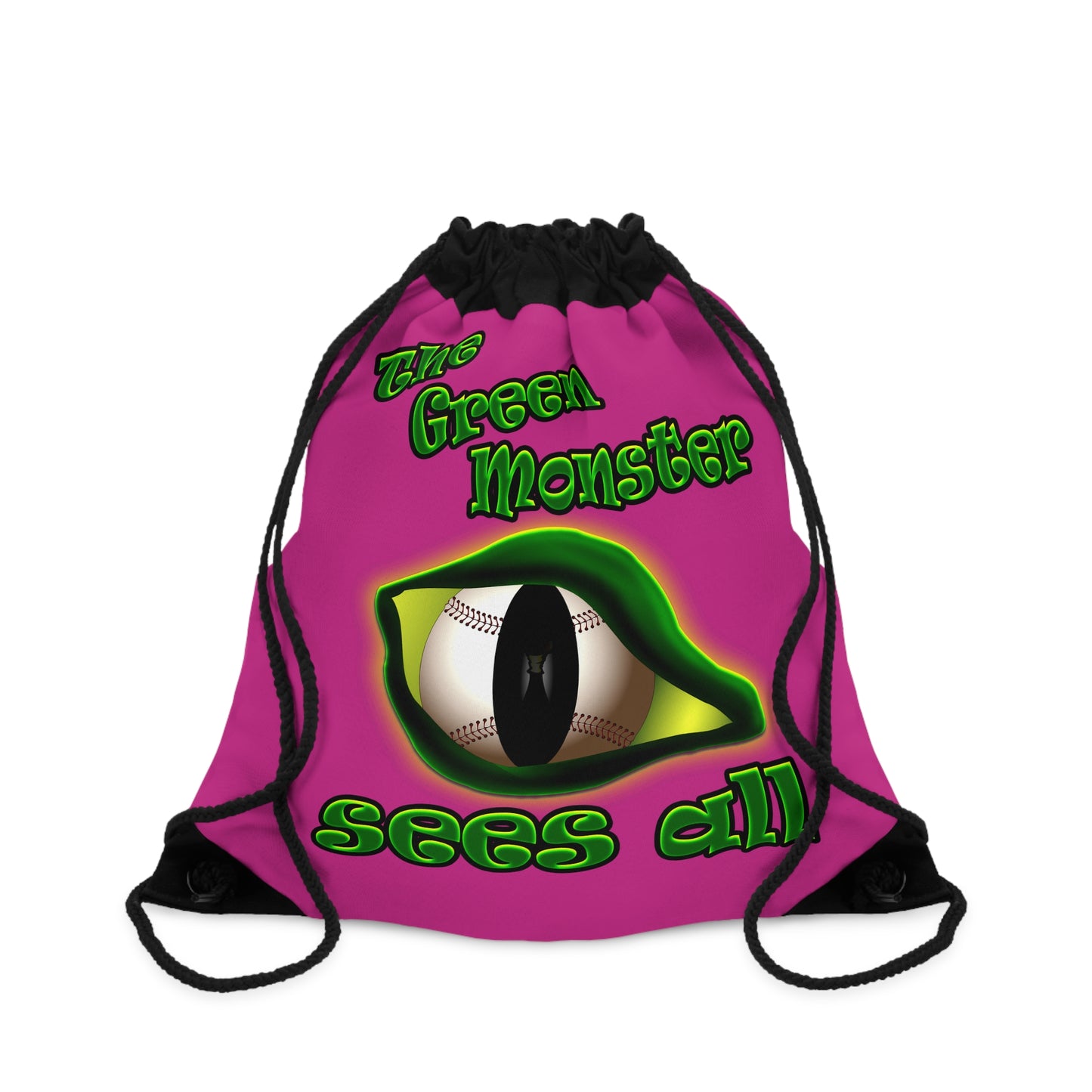 green monster - Drawstring Bag (pink)