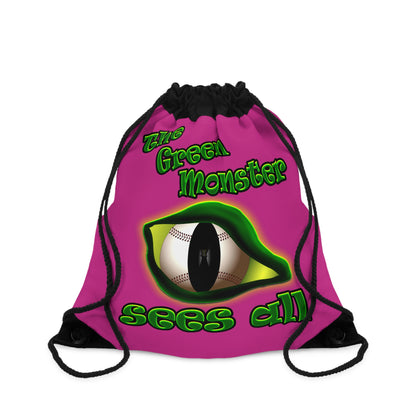 green monster - Drawstring Bag (pink)