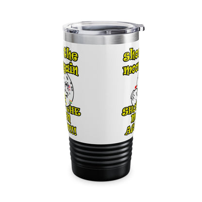 shoot the moon again - Ringneck Tumbler, 20oz (white)