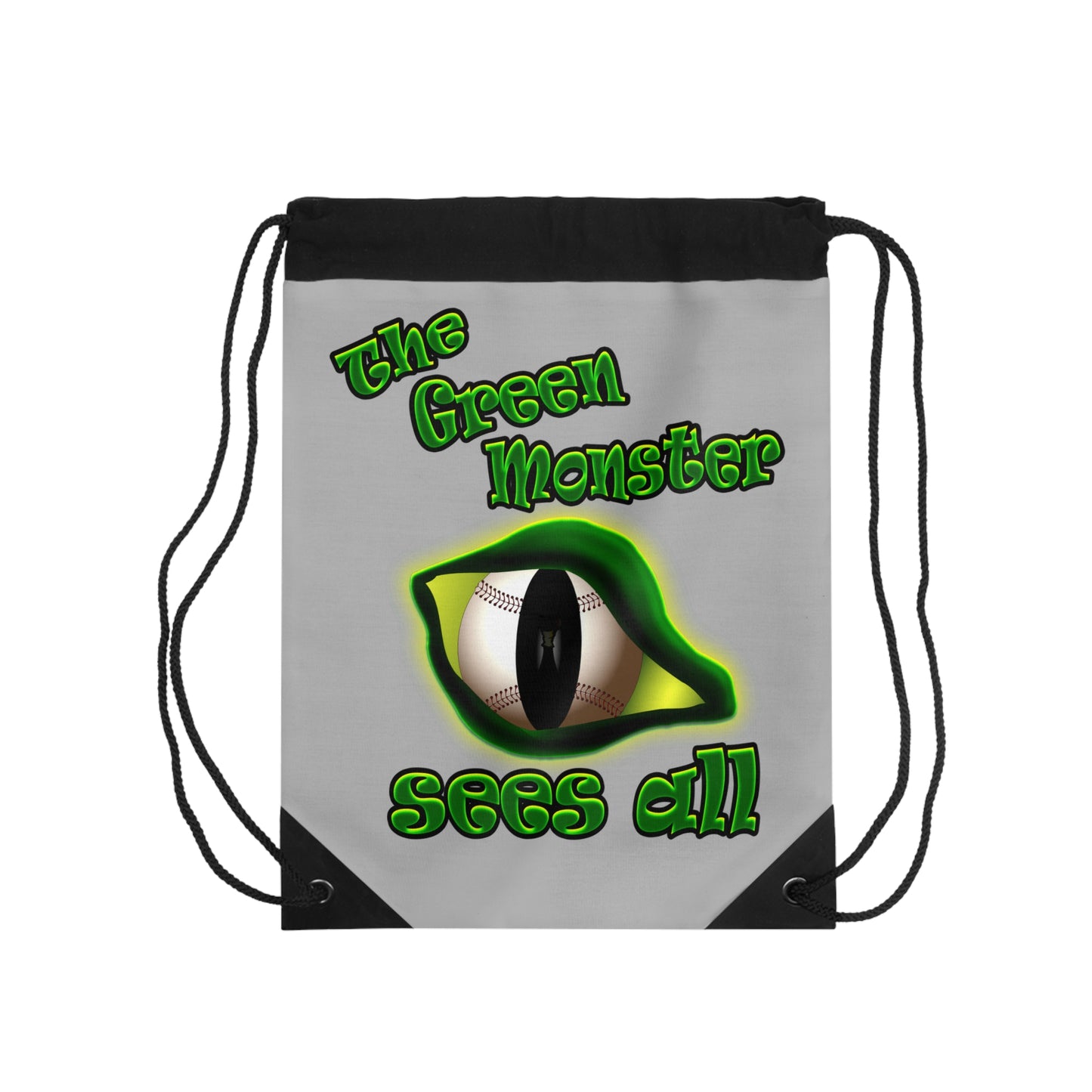 green monster - Drawstring Bag (light grey)