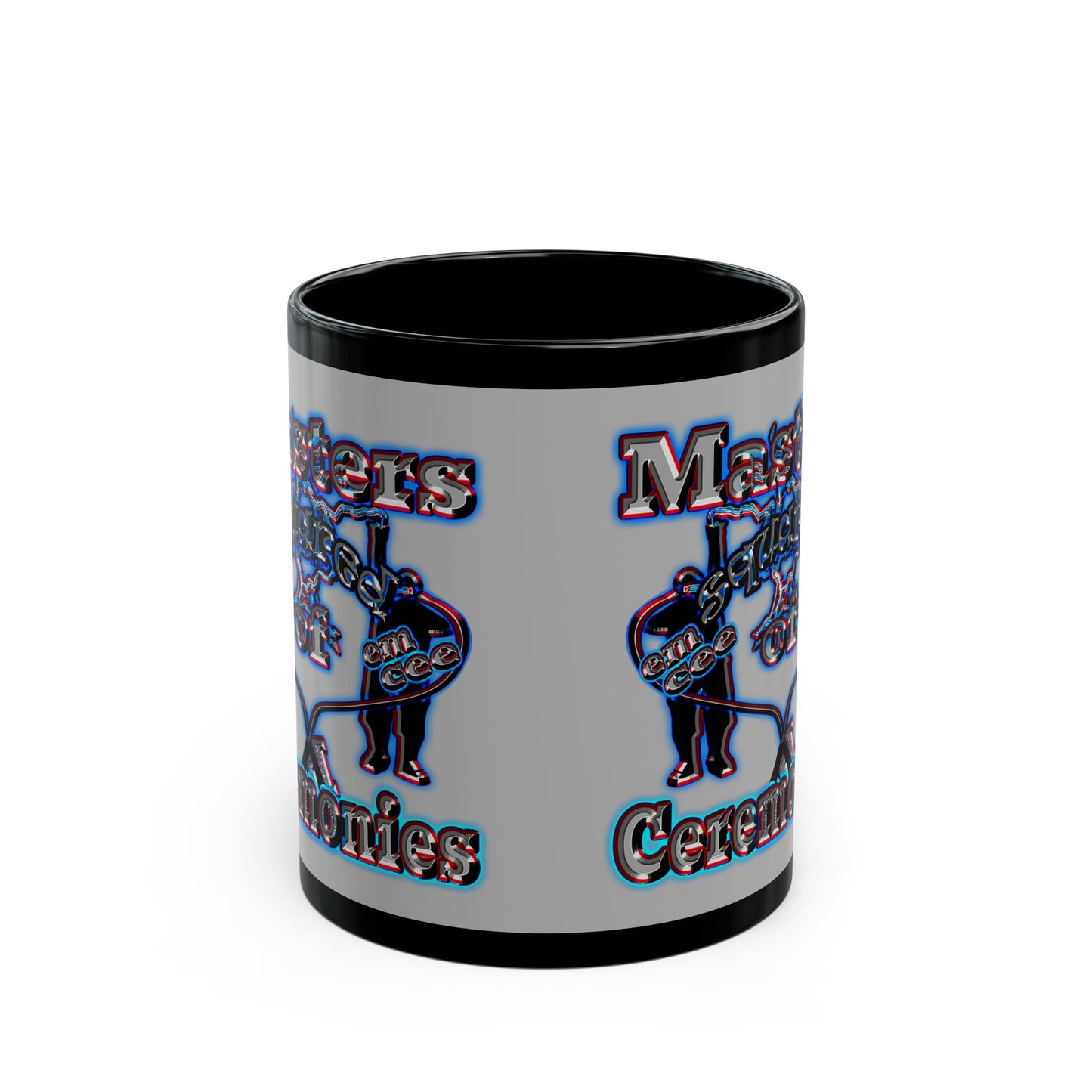 em cee squared - Black Mug (light grey)
