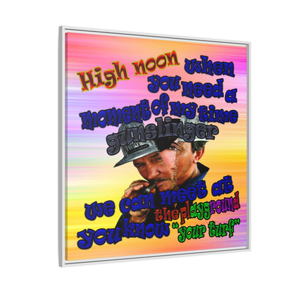 high noon - framed canvas art (color blur)