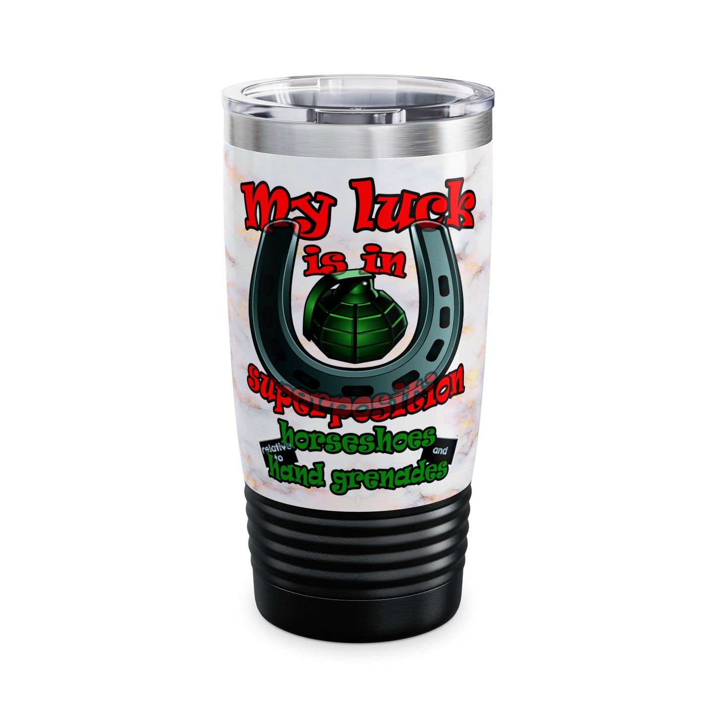 my luck - Ringneck Tumbler, 20oz (white marble)