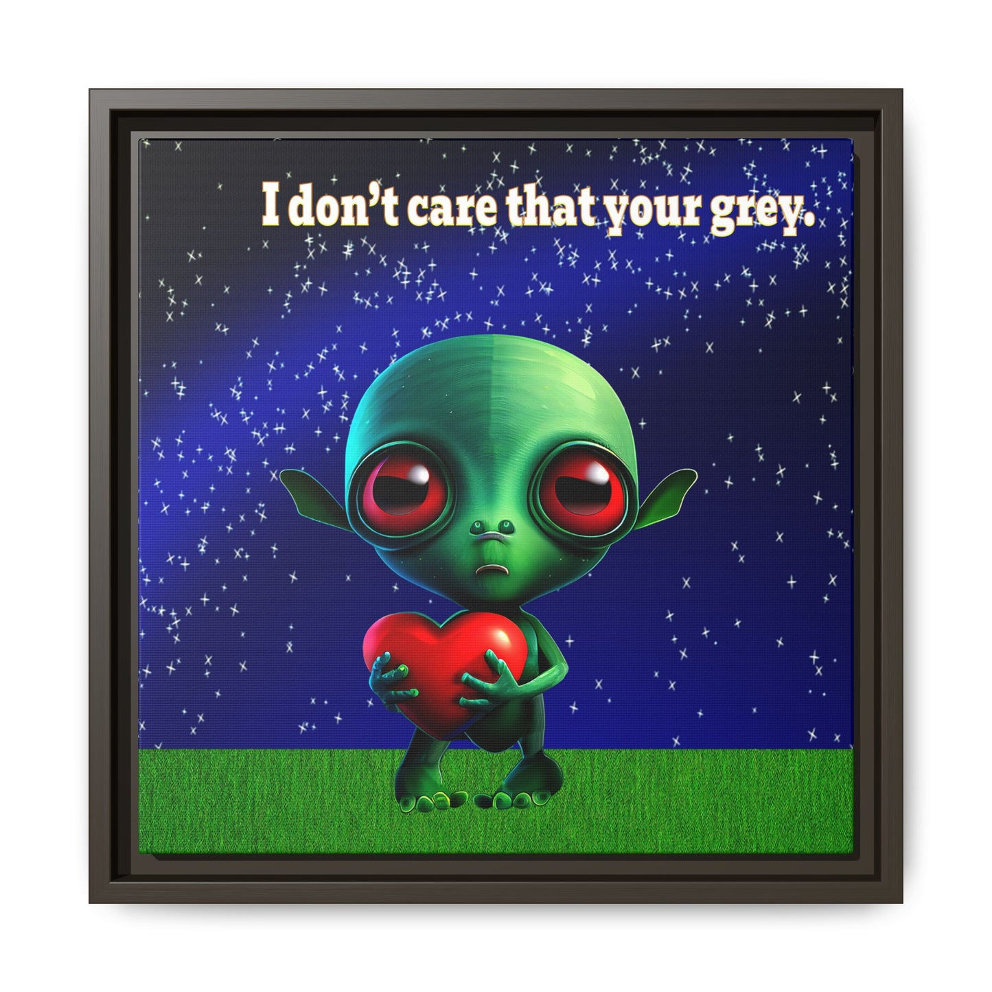 I don't care that your grey - framed canvas art ('snoops' background)