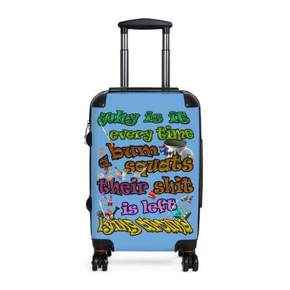 the bum's shit - Suitcase (light blue)