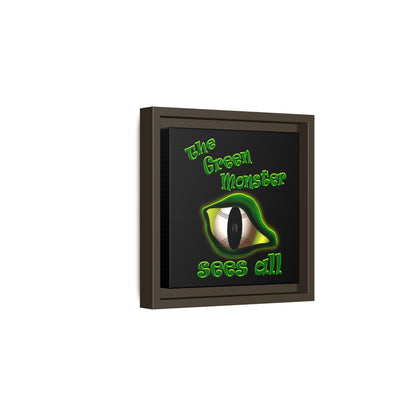 green monster - framed canvas art (black)