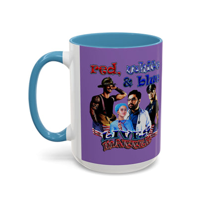rw&b lives matter - Accent Mug (light purple)