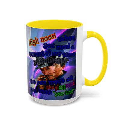 high noon - Accent Mug (grey-pink wave)