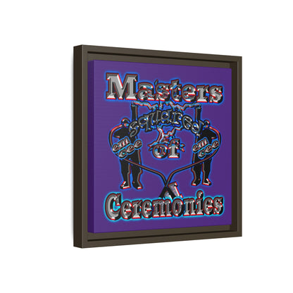 em cee squared - framed canvas art (purple)