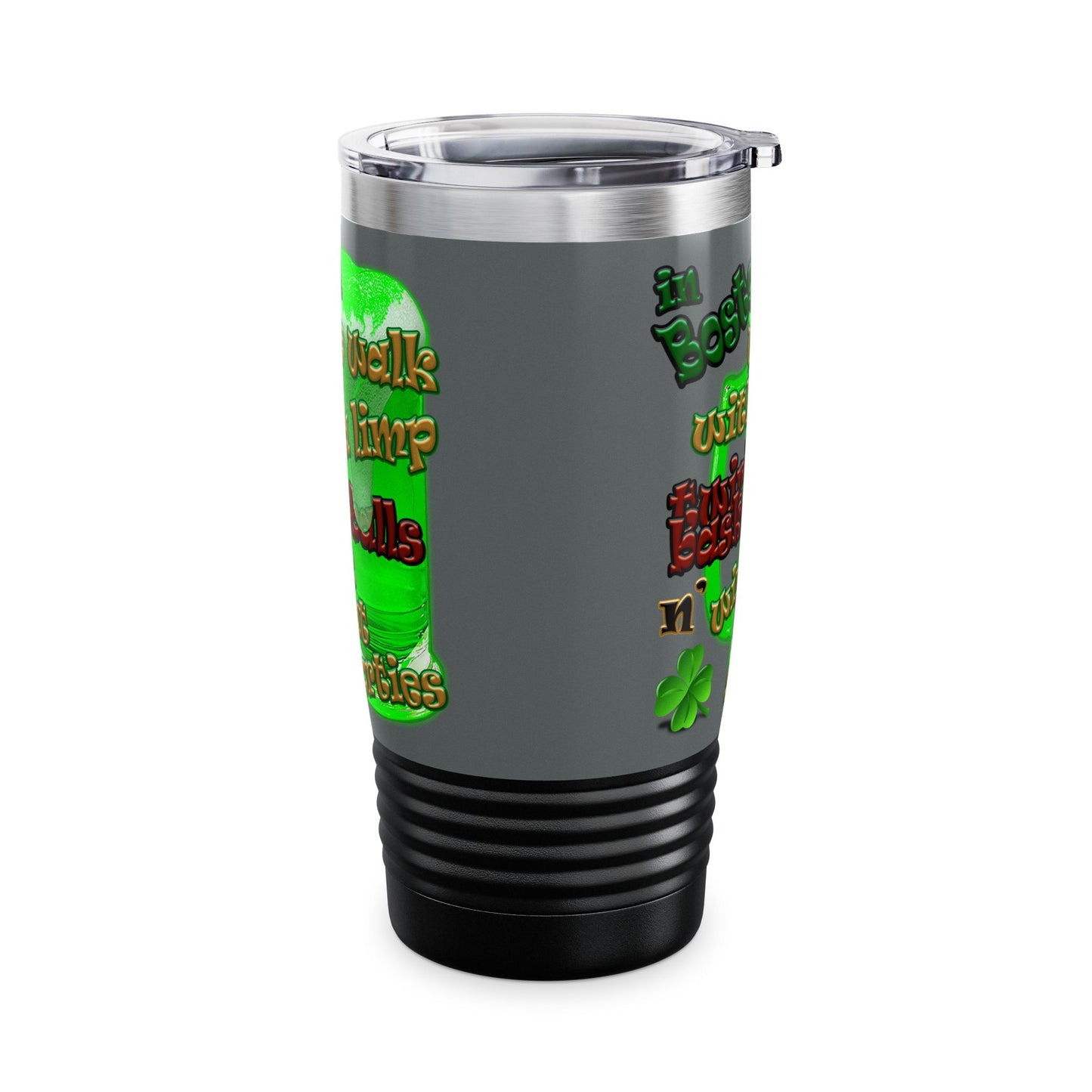 celtics logo - Ringneck Tumbler, 20oz (dark grey)