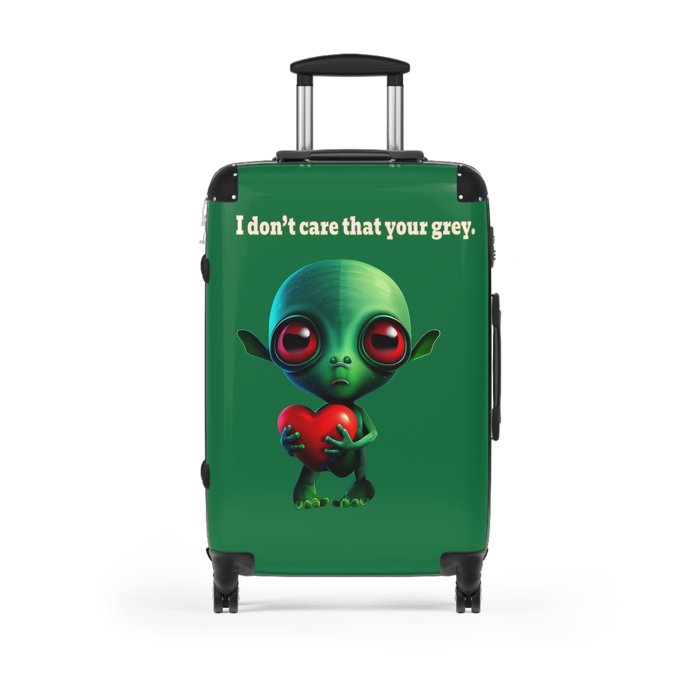 I don't care that your grey - Suitcase (dark green)