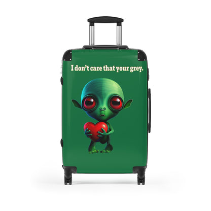 I don't care that your grey - Suitcase (dark green)