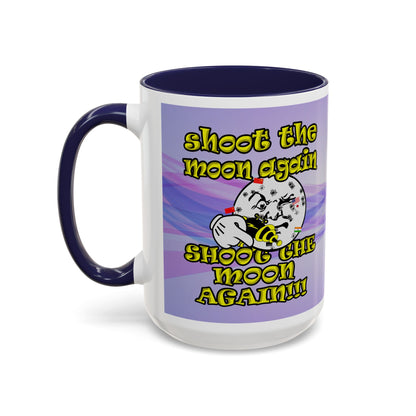 shoot the moon again - Accent Mug (light blue-pink wave)