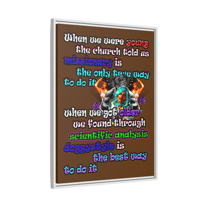 doggystyle - framed canvas art (brown)