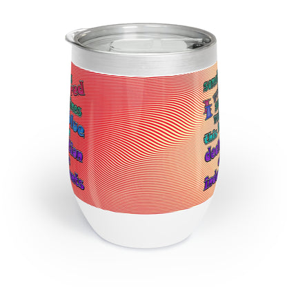 declaration of the independents - Chill Wine Tumbler (yellow-orange wave)
