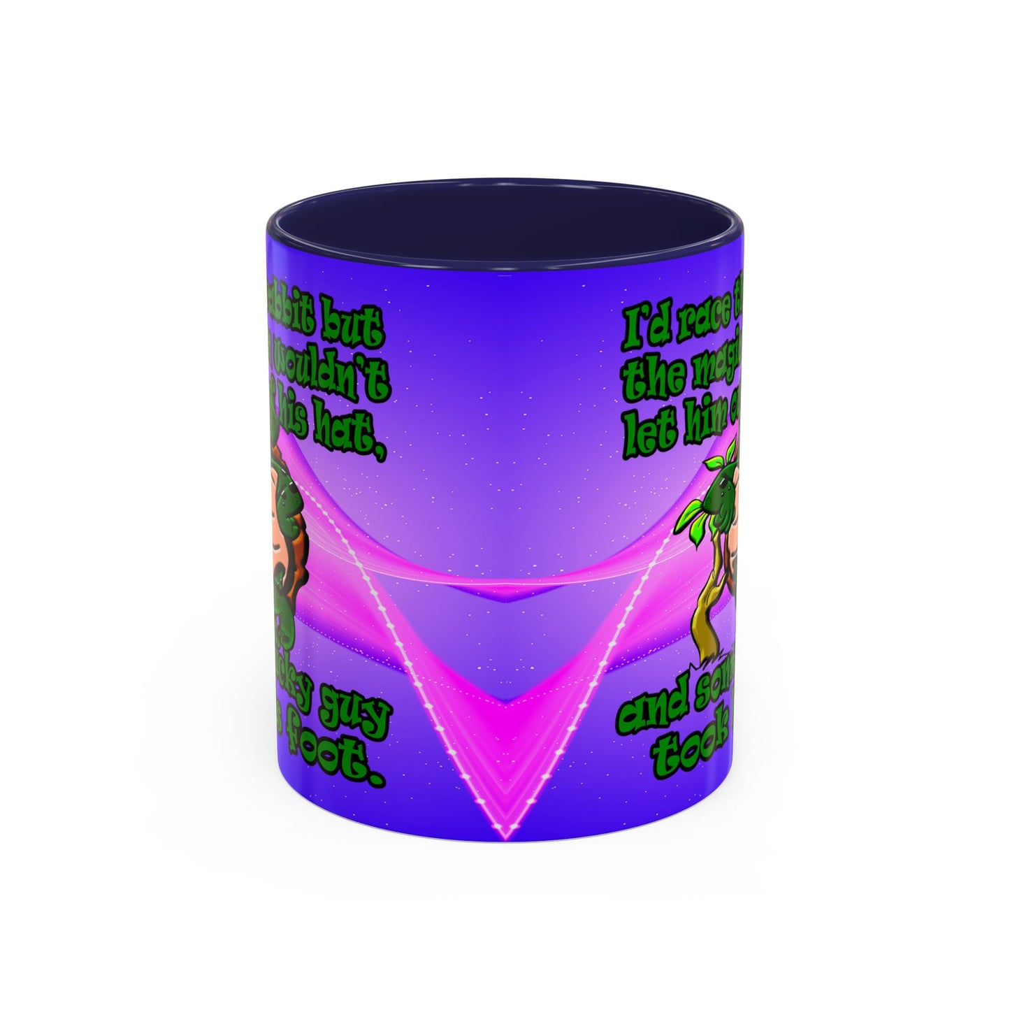 turtle race - Accent Mug (purple-pink wave)