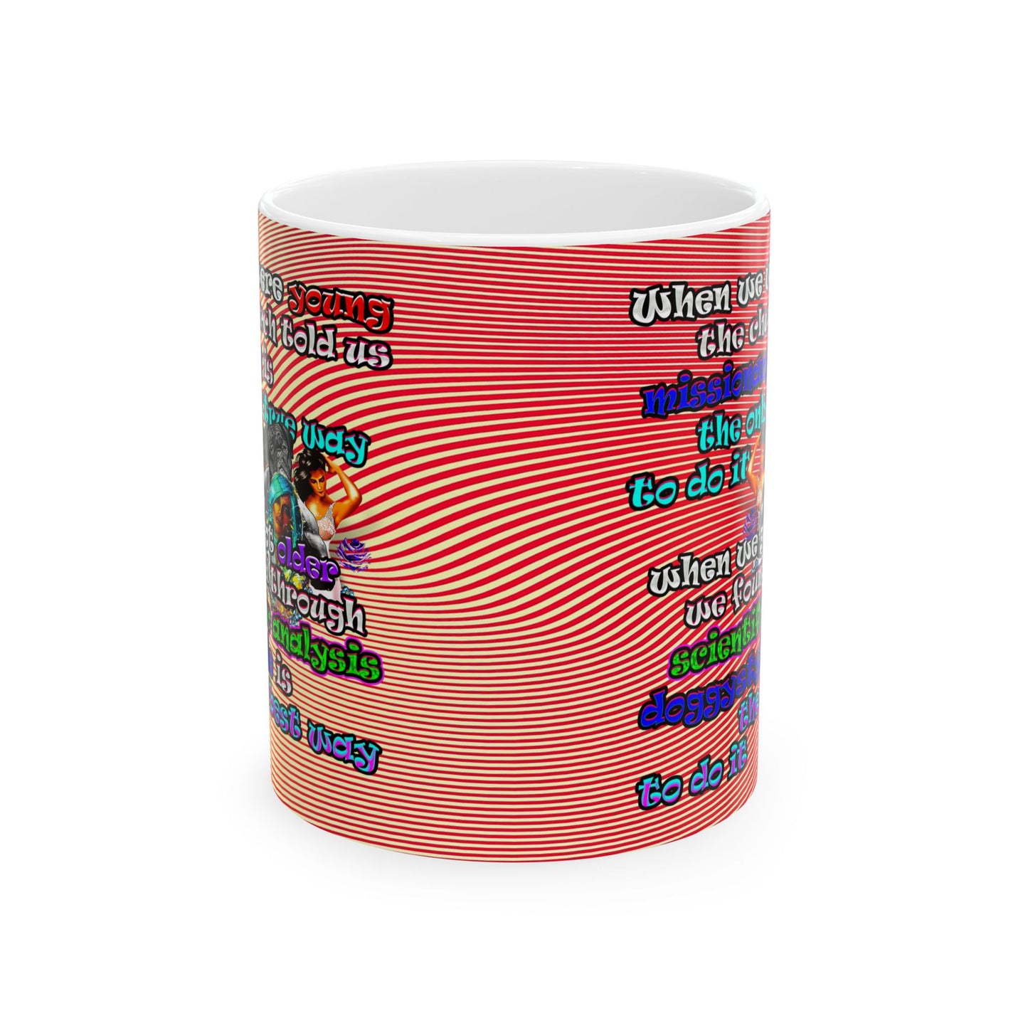 doggystyle - White Mug (yellow-orange wave)