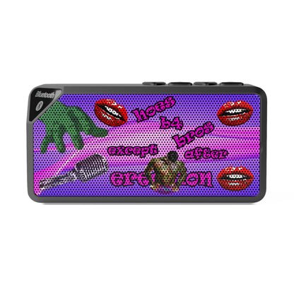hoes b4 bros - Jabba Bluetooth Speaker (purple-pink wave)