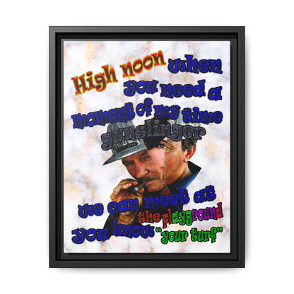 high noon - framed canvas art (white marble)