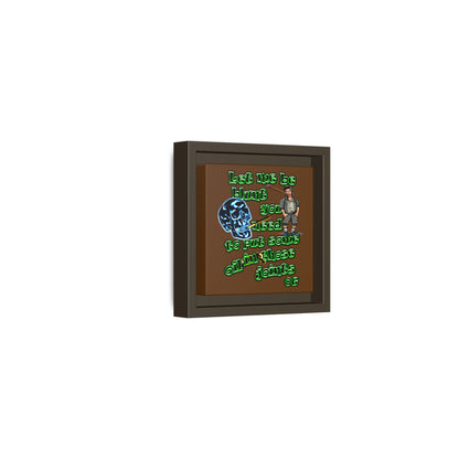 og - framed canvas art (brown)